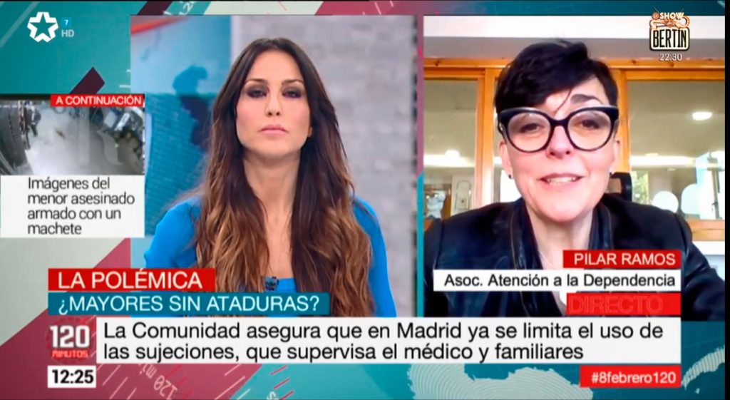 Amade habla en TeleMadrid sobre el uso de las sujeciones en las residencias